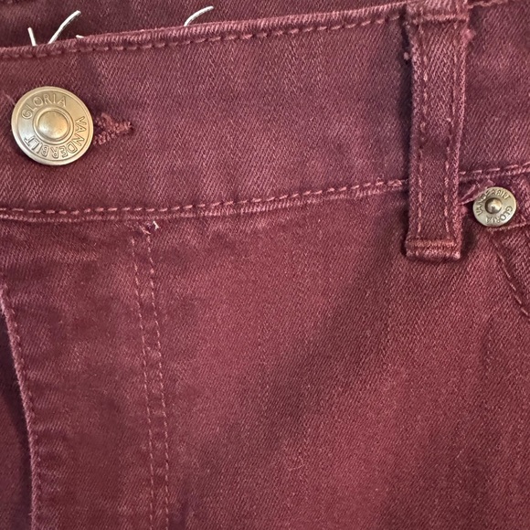 GLORIA VANDERBILT Slimming Effect Rail Straight Leg Jeans - Plum Wine - Size 12 - Picture 5 of 12